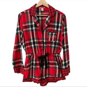 Victoria’s Secret Plaid Dream Romper Pajamas